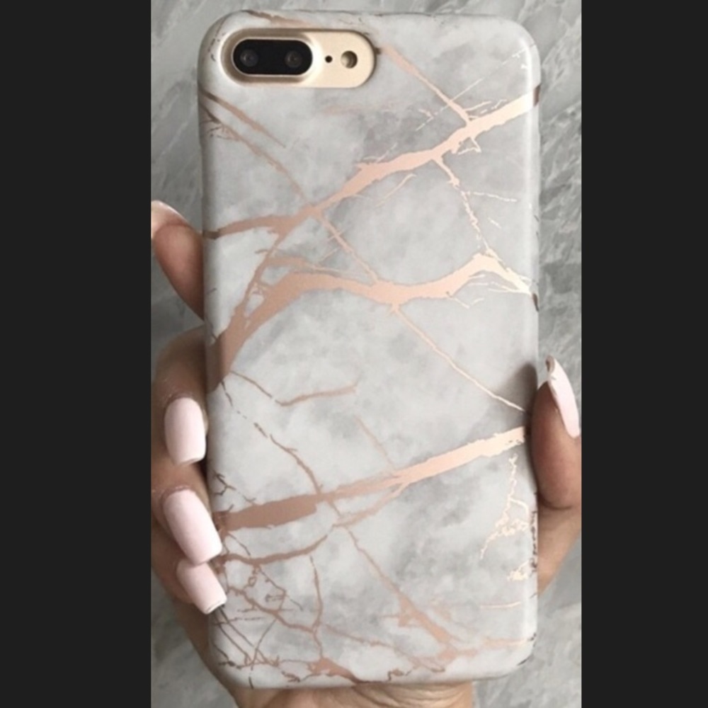 3 for 25!! Protective chrome Marble iPhone 6+case